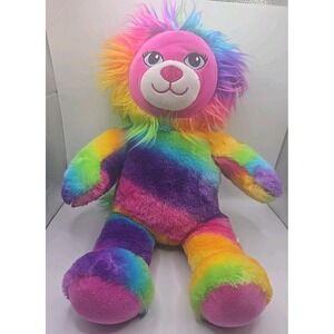 Build A Bear Lion Color Craze Rainbow Plush  16"
